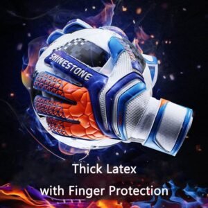 Guantes profesionales de fútbol para hombres, guantes de protección para el dedo, guantes de fútbol de látex gruesos para fútbol, fútbol, portero