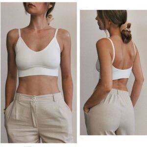 Conjunto de sujetador y braguitas para mujer, Tanga Sexy de realce, Top corto de prenda superior sin costuras, ropa interior, sujetador para actividad física, tangas, conjunto de lencería