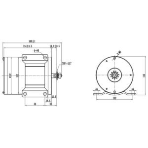1Set Motor eléctrico 72V 3000W Motor sin escobillas controlador 48V – 72V 50A giro inverso del acelerador de cerradura de encendido Scooter Kit