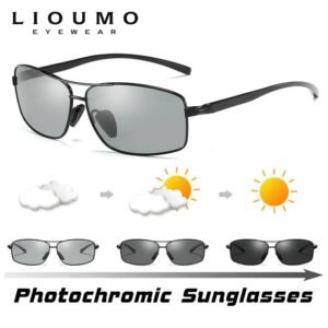 LIOUMO-gafas de sol fotocromáticas para hombre y mujer, lentes de camaleón polarizadas, antideslumbrantes, para conducir, zonnebril heren