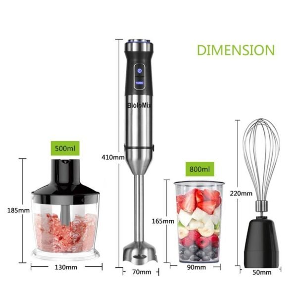 Batidora de mano 4 en 1 de acero inoxidable, mixer para vegetales, picadora para carne, picadora de 500ml, batidora de 800ml, taza para batidos, 1100W MÁS CATEGORÍAS Productos y electrodomésticos para el hogar homo.cat https://homo.cat/product/batidora-de-mano-4-en-1-de-acero-inoxidable-mixer-para-vegetales-picadora-para-carne-picadora-de-500ml-batidora-de-800ml-taza-para-batidos-1100w/