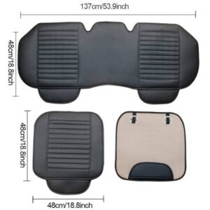 Funda de asiento de cuero PU para las cuatro estaciones, almohadilla protectora Universal para silla de coche, accesorios para automóviles
