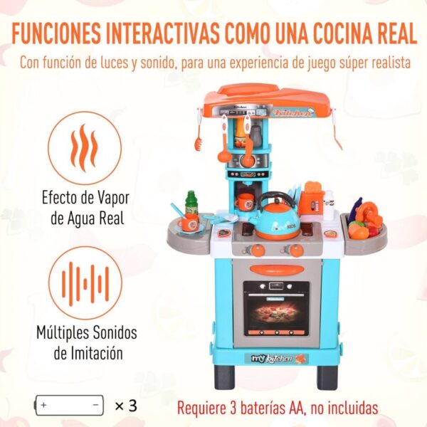 HOMCOM Set de Juguetes de Cocina para Niños Mayores de 3 Años Luces y Sonidos Educativo con 33 Accesorios Incluidos Azul Juguetes MÁS CATEGORÍAS homo.cat https://homo.cat/product/homcom-set-de-juguetes-de-cocina-para-ninos-mayores-de-3-anos-luces-y-sonidos-educativo-con-33-accesorios-incluidos-azul/