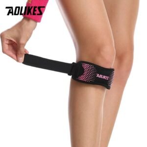 AOLIKES-rodillera ajustable, alivia el dolor de rodilla, soporte estabilizador de rótula para senderismo, fútbol, baloncesto, correr, deporte, 1 Uds.