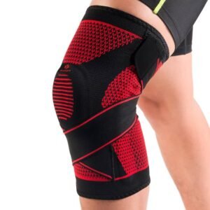 Kuangmi de silicona rodilleras para vóleibol manga de la rodilla elástico rodilla rodillera soporte ajustable de deportes vendaje Protector de la rodilla de baloncesto