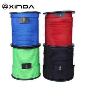 XIND profesional escalada en roca soga para excursionismo exterior Corda de 8mm de diámetro de alta resistencia estática, la cuerda de seguridad fuego paracaídas