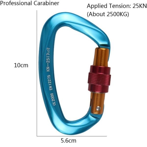 Mosquetón de escalada profesional, hebilla de escalada en forma de D 25KN, bloqueo de seguridad, equipamiento para escalada al aire libre, 4 Uds. Complementos de senderismo y montañismo DEPORTES Senderismo montañismo homo.cat https://homo.cat/product/mosqueton-de-escalada-profesional-hebilla-de-escalada-en-forma-de-d-25kn-bloqueo-de-seguridad-equipamiento-para-escalada-al-aire-libre-4-uds/