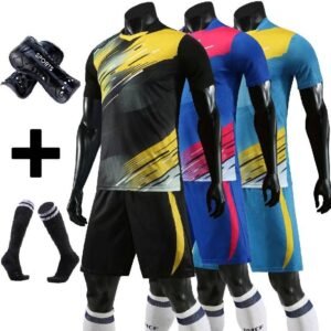 Conjunto de camiseta de fútbol para niños y adultos, Kit de uniformes de fútbol, camisetas de entrenamiento de fútbol personalizadas, traje corto con calcetines y espinilleras DEPORTES Equipacion corta de juego fútbol homo.cat https://homo.cat/product/conjunto-de-camiseta-de-futbol-para-ninos-y-adultos-kit-de-uniformes-de-futbol-camisetas-de-entrenamiento-de-futbol-personalizadas-traje-corto-con-calcetines-y-espinilleras/