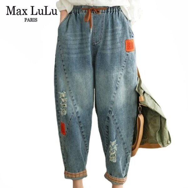 Max LuLu-pantalones vaqueros de estilo chino para mujer, Jeans con agujeros bordados blanqueados de retales, rasgados con cordón, primavera 2021 MODA MUJER Tejanos mujer homo.cat https://homo.cat/product/max-lulu-pantalones-vaqueros-de-estilo-chino-para-mujer-jeans-con-agujeros-bordados-blanqueados-de-retales-rasgados-con-cordon-primavera-2021/