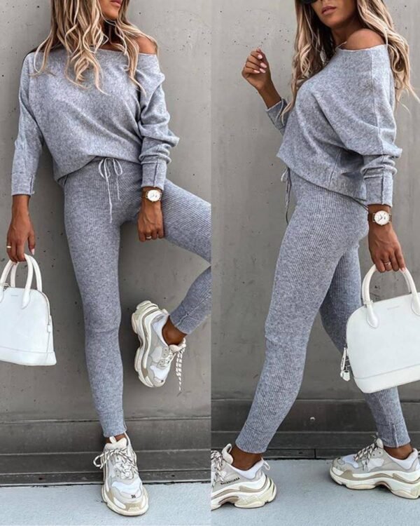Conjuntos de 2 piezas de manga larga para mujer conjuntos sólidos de moda para primavera y otoño, trajes con cuello de barco, ropa de calle, chándal para correr Chándal y sudaderas mujer Ropa casual mujer homo.cat https://homo.cat/product/conjuntos-de-2-piezas-de-manga-larga-para-mujer-conjuntos-solidos-de-moda-para-primavera-y-otono-trajes-con-cuello-de-barco-ropa-de-calle-chandal-para-correr/