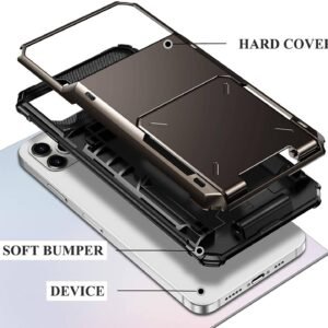 Funda de móvil con soporte con ranuras para tarjetas monedero para iPhone 12 Mini 12 11 Pro Max 7 8 Plus X XS Max SE 2020
