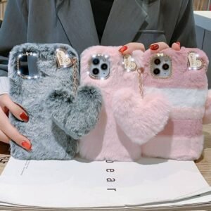Para Samsung S20 Ultra FE S10 Lite S9 S8 S7 S6 S5 S4 S3 Mini A50 A70 A51 A71 A21S de amor de lujo colgante de peluche de juguete funda de teléfono suave Coque