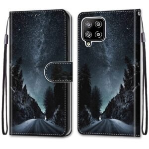 Funda de teléfono de cuero con tapa para Samsung Galaxy, A02, A02S, A12, A32, A42, A52, A72, 5G, billetera con soporte para tarjetas, cubierta de libro pintada de gato y perro