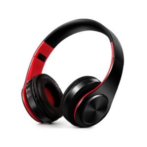 CATASSU-auriculares inalámbricos por Bluetooth, cascos por encima de la oreja estéreo, orejeras de cuero suave con micrófono incorporado para PC/teléfonos móviles/TV
