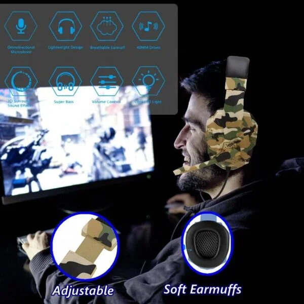 Camouflag-auriculares con conector 3,5 para videojuegos, cascos para PS4, PC, ordenador, teléfono, Gamer, con micrófono, casco de música y cubierta de silicona para chico y chica Auriculares ELECTRÓNICA homo.cat https://homo.cat/product/camouflag-auriculares-con-conector-35-para-videojuegos-cascos-para-ps4-pc-ordenador-telefono-gamer-con-microfono-casco-de-musica-y-cubierta-de-silicona-para-chico-y-chica/