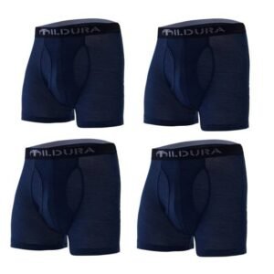 100%-ropa interior de lana Merino para hombre, calzoncillos de estilo Boxer, suave, absorbente de humedad, secado rápido, transpirable, talla S-2XL, 4 unidades