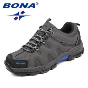 BONA-Zapatos de senderismo para hombre, zapatillas de deporte con cordones, perfectas para correr al aire libre y para excursiones, de estilo clásico, envío gratis y rápido, novedad