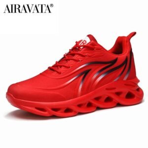Zapatillas deportivas con estampado de llama para hombre, zapatos deportivos de tejido volador, cómodos para correr al aire libre