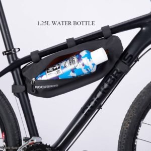 ROCKBROS-bolsa triangular para bicicleta, resistente al agua, para ciclismo de montaña, tubo superior para bicicleta bolsa de cuadro frontal, resistente a la suciedad