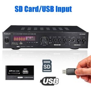 Amplificador DE POTENCIA DE Audio para cine en casa, 2000W, 220V, 110V, Bluetooth 5,0, compatibilidad con FM y USB