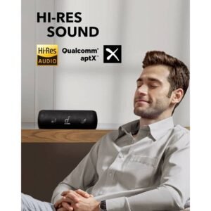 Anker Soundcore Motion+-altavoz portátil, inalámbrico por Bluetooth con sonido HiFi de alta resolución de 30 W, graves y agudos extendidos