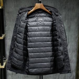 Chaquetas vaqueras de invierno para hombre, abrigos cálidos de mezclilla, forro más grueso, de lana, talla grande, m-4xl, color negro/azul, novedad de 2020