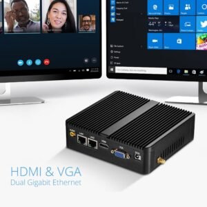 XCY sin ventilador Mini PC Intel Celeron N4100 doble Gigabit Ethernet 2x RS232 HDMI VGA 4xUSB WiFi Windows 10 Linux ordenador Industrial