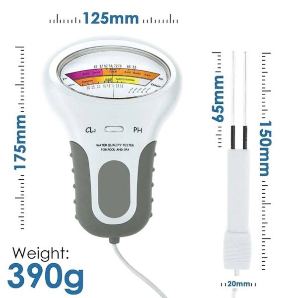 Medidor de PH 2 en 1 con cloro, dispositivo de prueba de calidad del agua CL2 para piscina, Acuario y agua potable Oferta semanal homo.cat https://homo.cat/product/medidor-de-ph-2-en-1-con-cloro-dispositivo-de-prueba-de-calidad-del-agua-cl2-para-piscina-acuario-y-agua-potable/