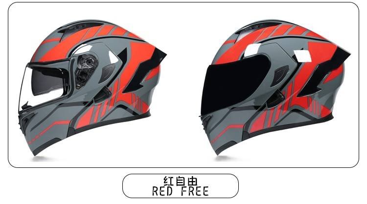 Casco Modular abatible hacia arriba para Motocicleta, visera doble, de cara completa, para carreras, Motocross, DOT Casco Modular abatible hacia arriba para Motocicleta, visera doble, de cara completa, para carreras, Motocross, DOT