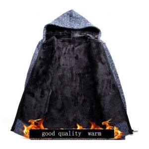 Suéter cálido de Cachemira para hombre, chaqueta de lana con cremallera, abrigo informal, prendas de punto, otoño e invierno, novedad de 2021