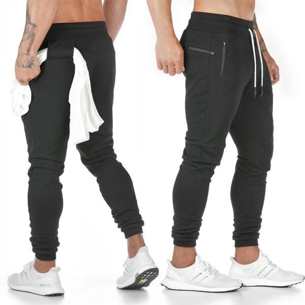 Pantalones de gimnasio de algodón para hombre, ropa deportiva de secado rápido, para correr, trotar, entrenamiento de Culturismo - Imagen 2