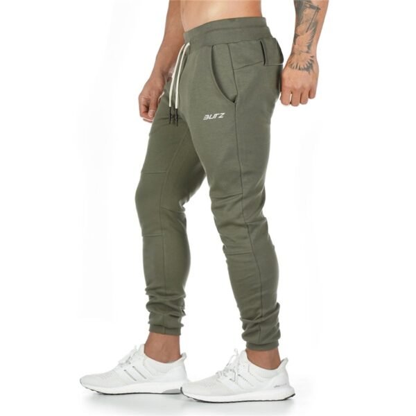 Pantalones de gimnasio de algodón para hombre, ropa deportiva de secado rápido, para correr, trotar, entrenamiento de Culturismo - Imagen 3