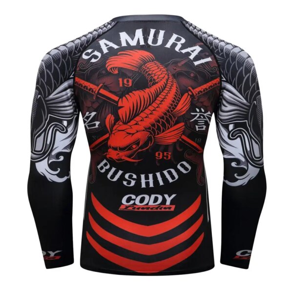 camiseta de manga larga unisex, Jersey deportivo de boxeo de Muay Thai, Rashguard, Jiu Jitsu Bjj, MMA