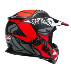 CASCO DE MOTOCROSS Y ENDURO KNOBBY CONTEST BLACK&RED&WHITE MATT