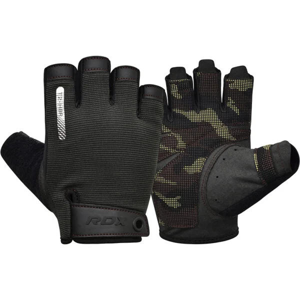 GUANTES DE ENTRENAMIENTO GIMNASIO T2 HALF ARMY GREENRDX - Imagen 3