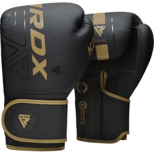 GUANTES DE BOXEO F6 NEGRO MATE-6OZRDX