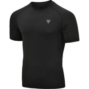 ROPA T15 RASH GUARD DE COMPRESIÓN NEGRO MEDIA-SRDX