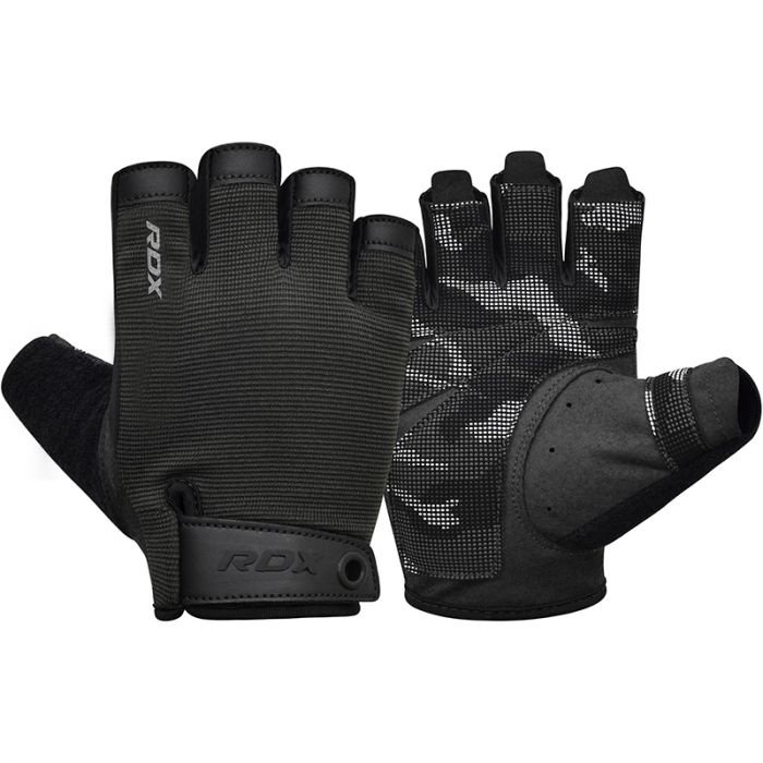 GUANTES DE ENTRENAMIENTO GIMNASIO T2 HALF ARMY GREEN PLUSRDX - Imagen 2