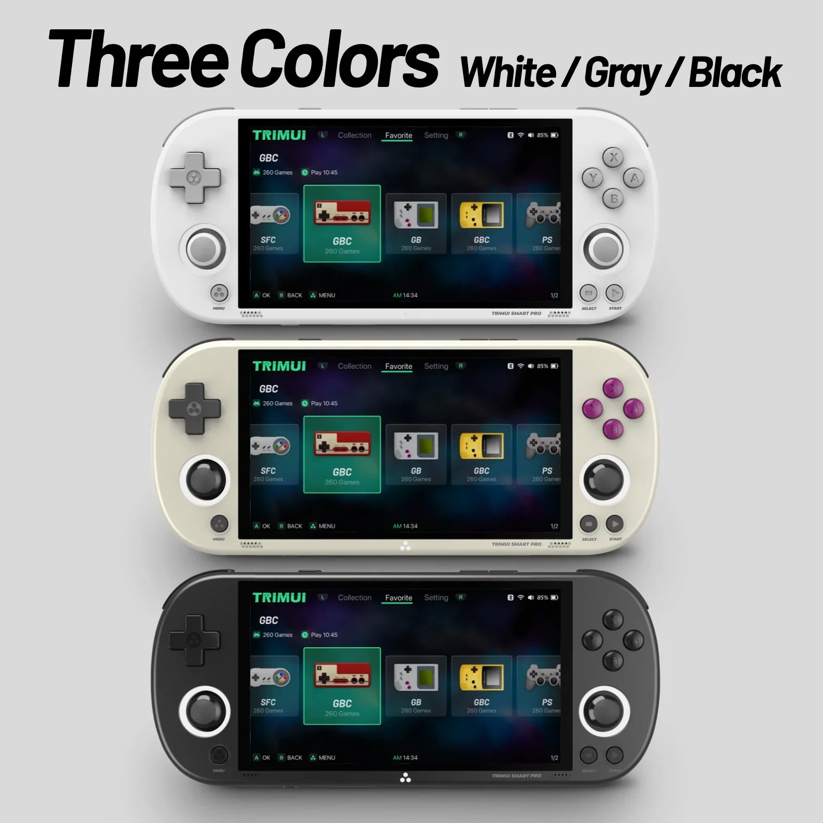 Trimui-consola de juegos portátil Smart Pro Retro Para Niños y Adultos, sistema de juegos compatible con Bluetooth, regalo de 4,96 pulgadas