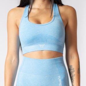 IMPERIA – Seamless Top Azul Técnico-Beverly