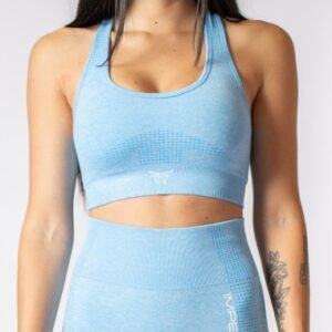 IMPERIA – Seamless Top Azul Técnico-Beverly