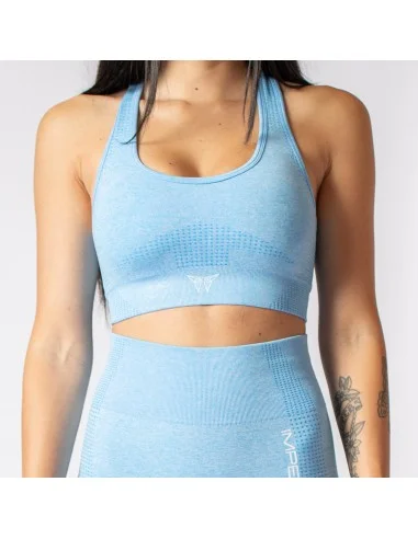IMPERIA - Seamless Top Azul Técnico-Beverly
