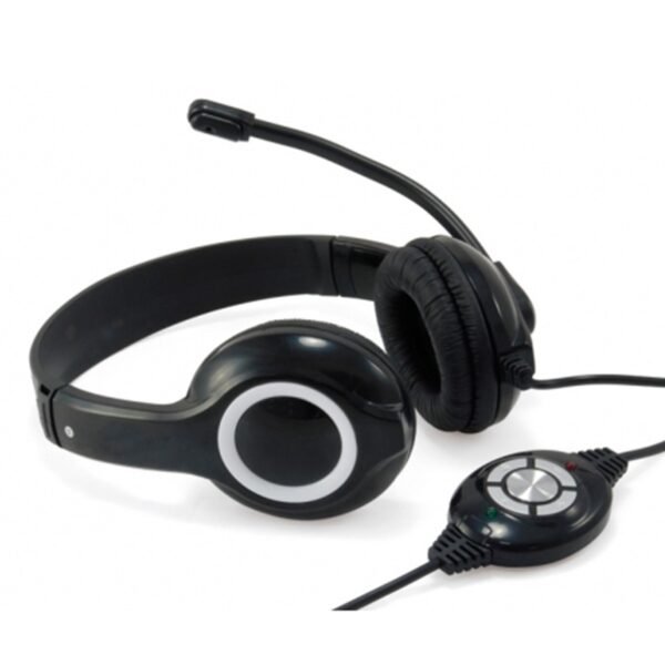 Auricular conceptronic cchatstaru2b usb + microfono flexible control de volumen negro Conceptronic