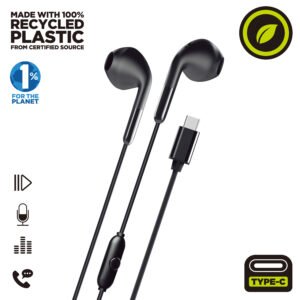 Auriculares muvit e58 usb tipo c negro Muvit