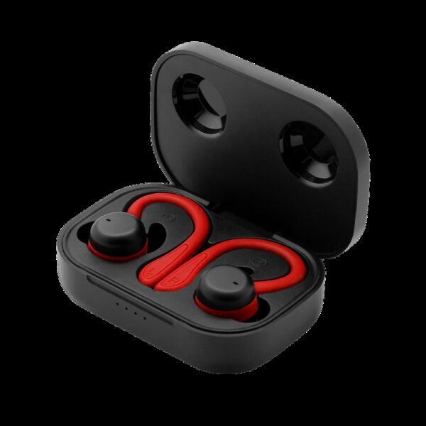 Auriculares deportivos spartan bluetooth 5.3 manos libres accesorios intercambiables detalles en rojo Phoenix technologies