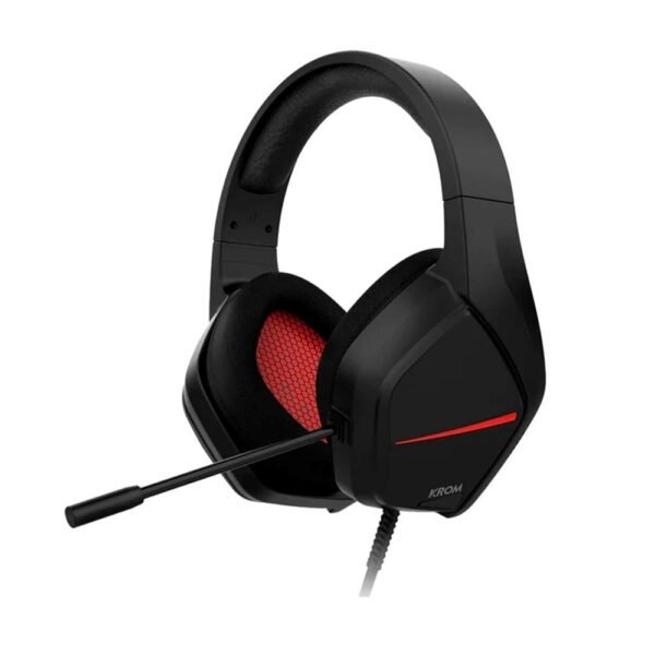 Auriculares gaming krom kopa move jack 3.5mm negro - rojo Krom