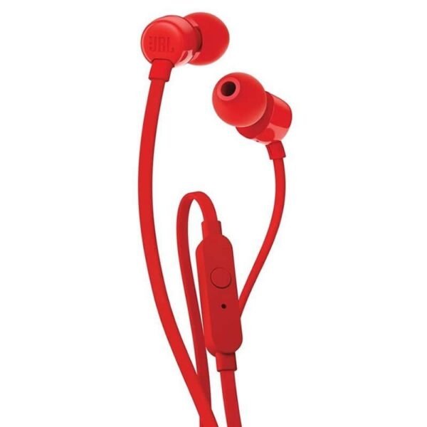 Auriculares intrauditivos jbl t110 red - pure bass - drivers 9mm - cable plano - manos libres Jbl