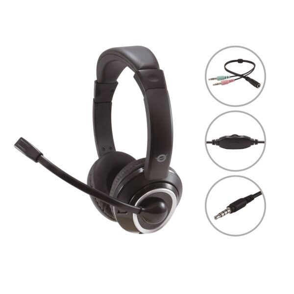 Auricular conceptronic polona02ba - jack 3.5mm - microfono - control volumen Conceptronic