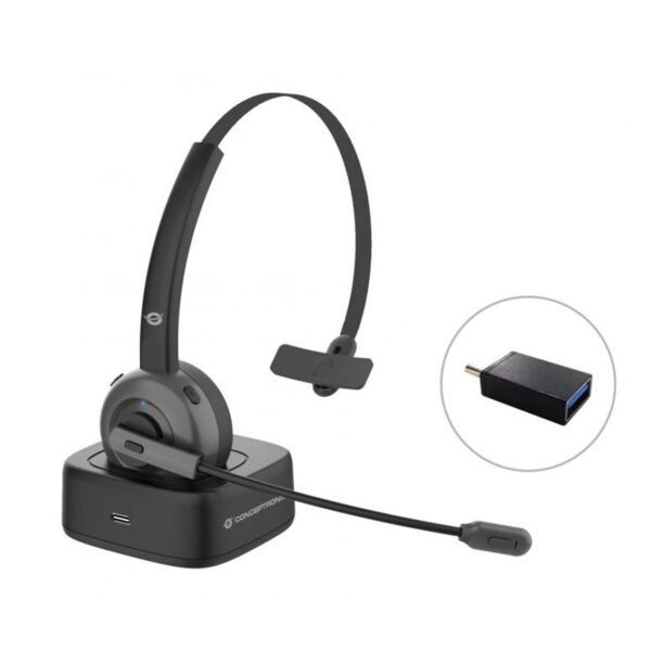 Auricular conceptronic bluetooth polona03bd con base de carga headset mono Conceptronic