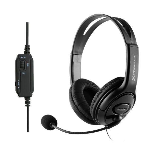 Auriculares oficina con microfono phoenix soundcall conector jack con adaptador Phoenix technologies